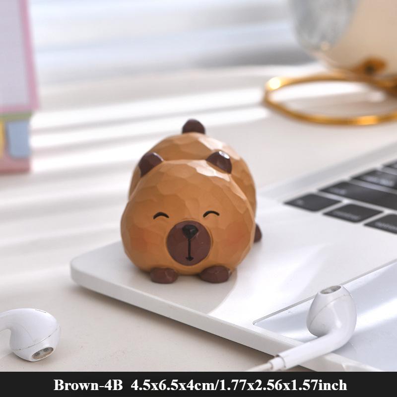 

Handcrafted Wooden Capybara Statue Timeless Wood Carved & Painted Art Sculpture Figurine Cute Capybara Woodcarving Household Decoration