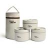 Portable Insulated Food Lunch Container Set with Thermal Lunch Box 3 Separate Stackable Lunch Container for Adult Kids