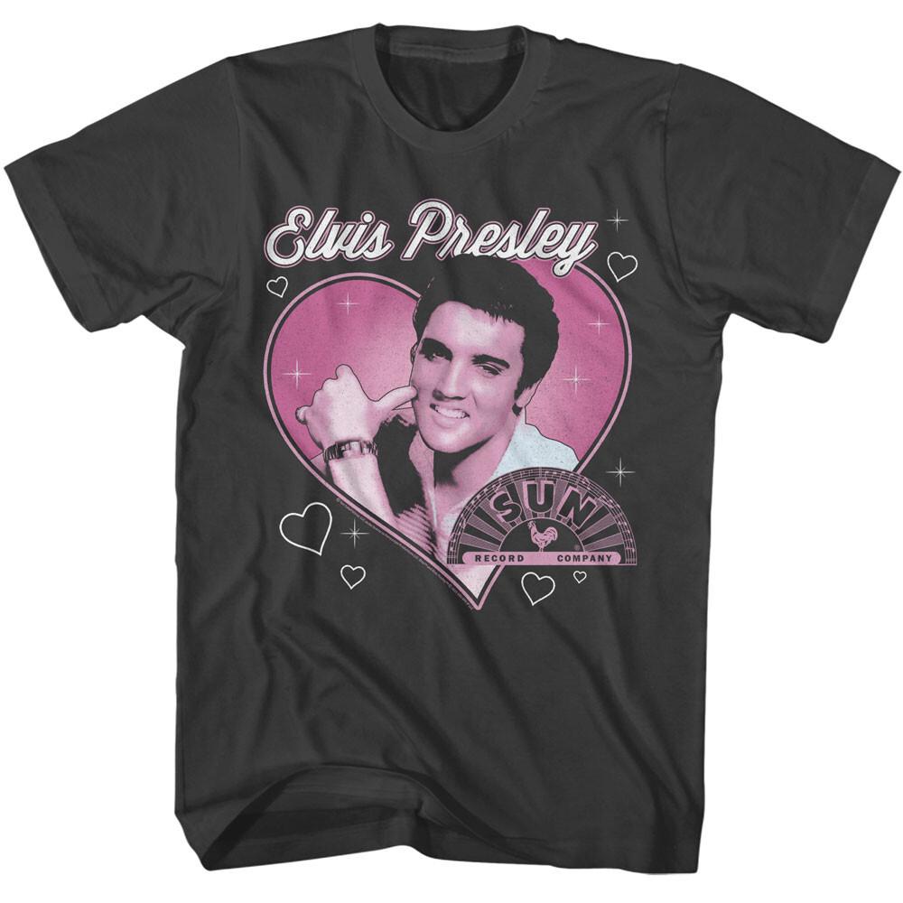 Elvis Presley Photo Hearts Men s T Shirt Rock Music Sun Records Unisex T-Shirt L