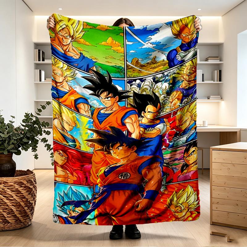 Coperta Stampata DRAGON BALL - Morbida e Confortevole, per Camera da Letto, Viaggio, Divano, Decorazione Casa - Regalo di Compleanno Natale per Amico