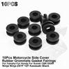 10Pcs Motorcycle Side Cover Rubber Grommets Gasket Fairings For Yamaha For Honda For Suzuki CBR GSXR Ninja ZX YZF Kawasaki Black
