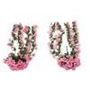 2PCS Artificial Violet Hanging Flowers Simulation Plastic Fake Plants for Decoration Garden Patio
