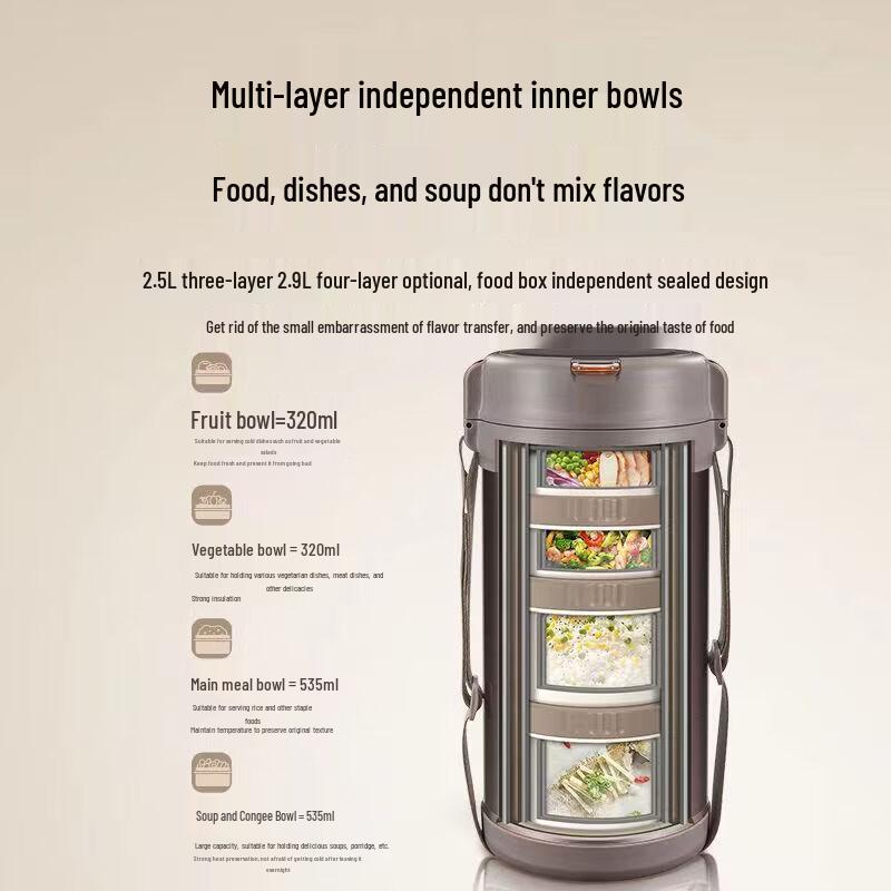 Xihe Multi-layer Stainless Steel Insulated Food Jar