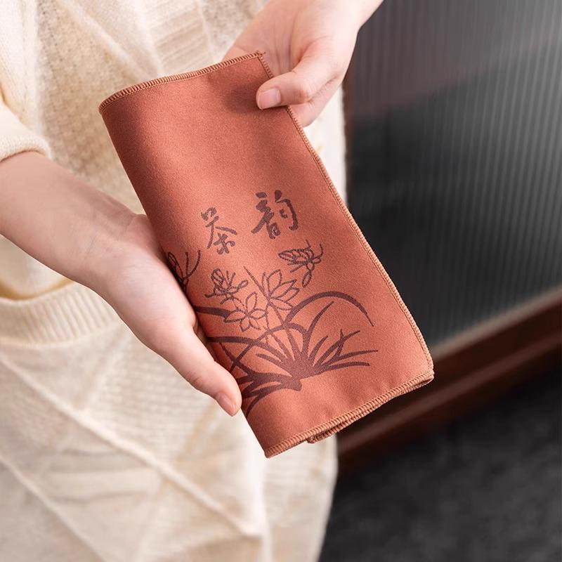 Chakin Lint-Free Water-Absorbent Tea Cloth - Thickened Towel for Tea Table, Tray & Tea Set Accessories