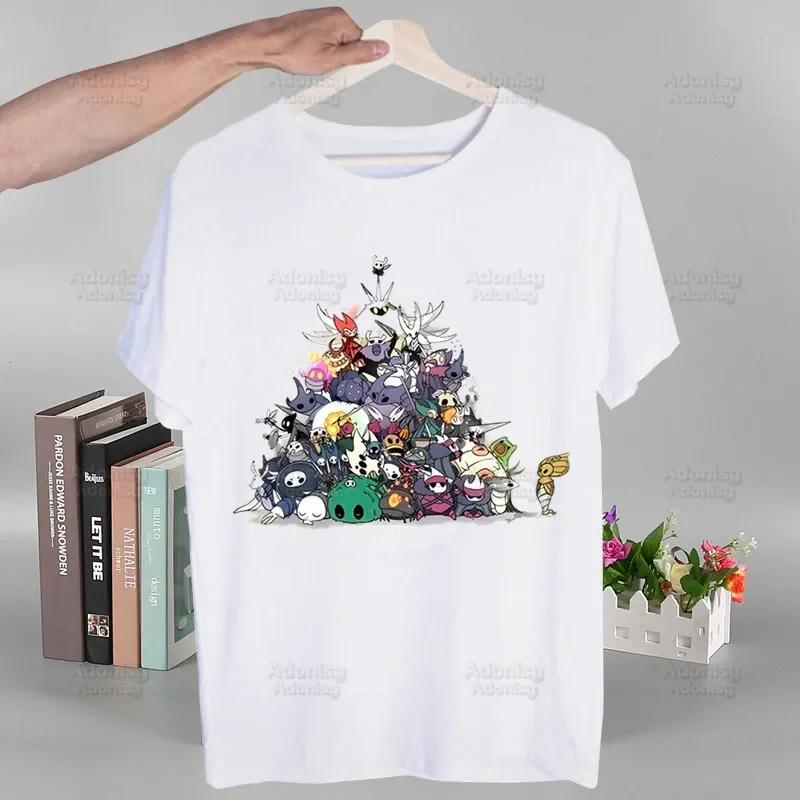 Hollow Knight Módne T-shirt s potlačou Letné Unisex Novinka Krátky rukáv Hra Kreslený film Unisex Tričko Unisex Zábavné topy Tričko