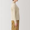 MUJI Andes Wool Mock Neck Size BA1P6A4A Women's Sweater, Oatmeal, S,