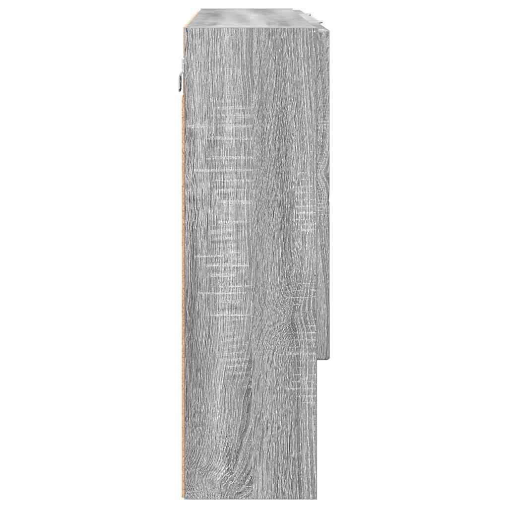 Mirror Cabinet Gray Sonoma 80 x 17 x 55 cm Engineered Wood