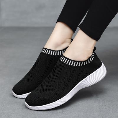 Summer Breathable Casual Women's Single Shoes Outdoor Comfortable Soft Sole Walking Sneakers Mesh Luxury Brand Flat Shoes