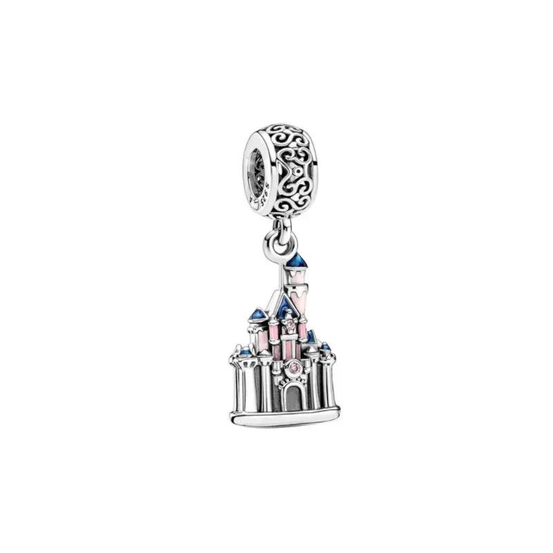 Landmark Building Charms 925 Silver Eiffel Tower Statue of Liberty Beads Keychain Metal Bracelet DIY Fine Jewelry Gift