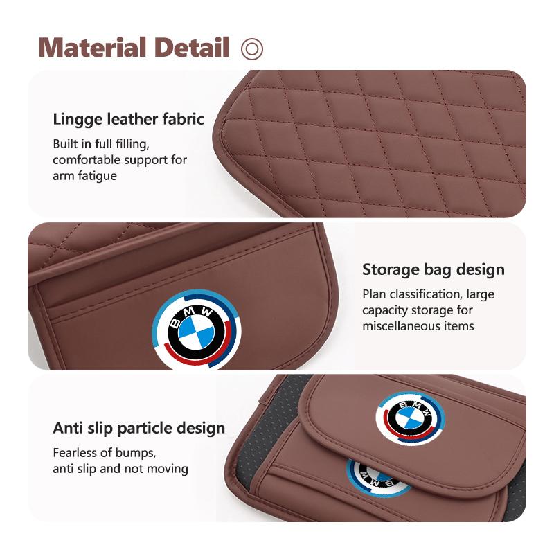 Car Elbow Support Cushion Pocket Armrest Height Pad Storage Bag For BMW X1 X2 X3 X4 X5 X6 F49 F39 F25 G01 F16 G06 G07 F25 F30