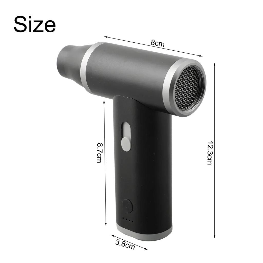120000 RPM Air Duster Cordless Compressed Air Duster Aluminium Alloy Built-in Battery 4000mAh Quickly Flash Charging