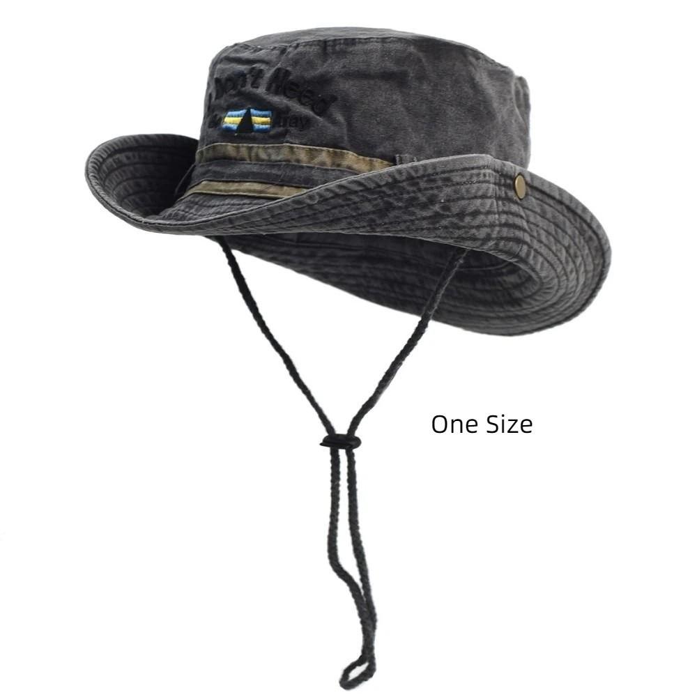 Sunscreen Western Cowboy Hats Windproof Sun Hats Unisex Fisherman Caps Camping