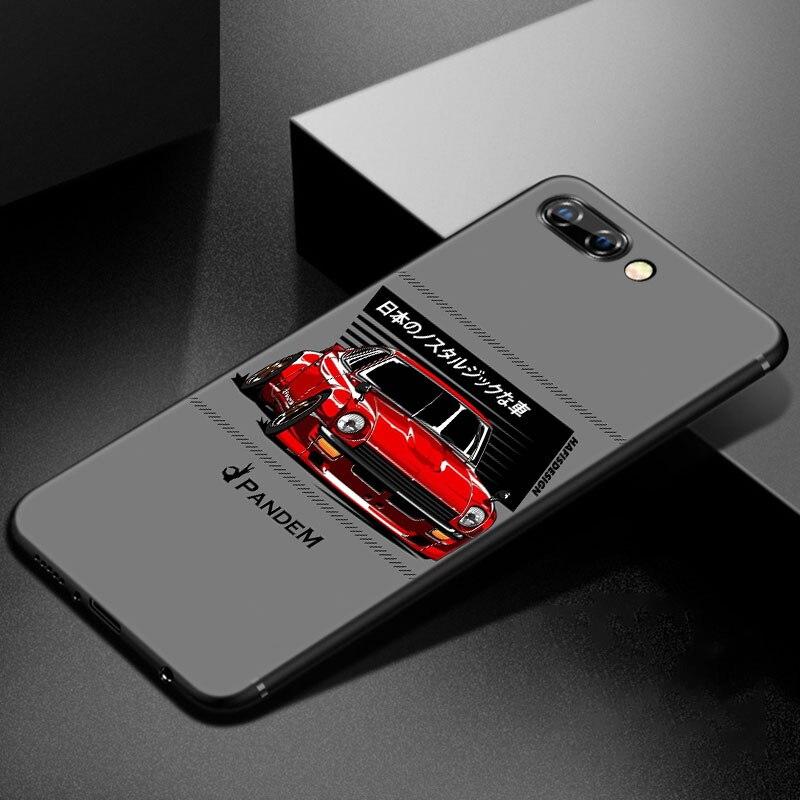 Japan JDM Sports Car Pattern Phone Case For Huawei Honor 7A 8A 9X 20 Pro 8 10X Lite 7S 8C 8S 8X 9A 9C 10i 20i 30i 20E 20S Cover