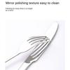 Stainless Steel Tableware, Western Cuisine, Steak, Knife, Fork, Spoon, Plate Set, Outdoor Camping, Portable Bag Set