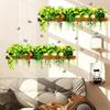 Vivid Leaves Hanging Wall Decals Cute Butterfly Green Plant Art Stickers for Dining Room Home Wall Aesthetic Decor