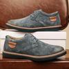 Zapatos Oxford clásicos de cuero genuino para hombres, zapatos planos, zapatos casuales de cuero de ante cómodos, mocasines, zapatos de negocios para hombre