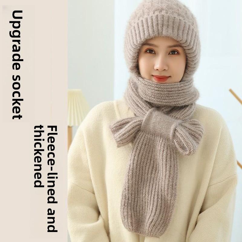 

Шапка-шарф из шерсти ручной работы в виде белки: Стильная, теплая, необходимая вещь для отдыха на природе осенью и зимой хаки