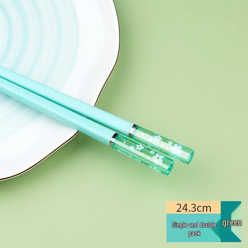 Japanese Style Alloy Chopsticks with Cherry Blossom Design