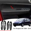 Perfect For Peugeot 307 2004 2005 2006 2007 2008 2009 2010 - 2013 PU Leather Car Interior Door Armrest Panel Cover Sticker Trim