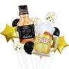 New Aluminum Foil Balloon Set: Whiskey, Beer, Wine Glass, Wine Bottle, Star Party Combo