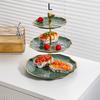 Double-Layer Skewer & Fruit Plate: Cake Stand and Pastry Tray for Afternoon Tea, Large & Small Sizes