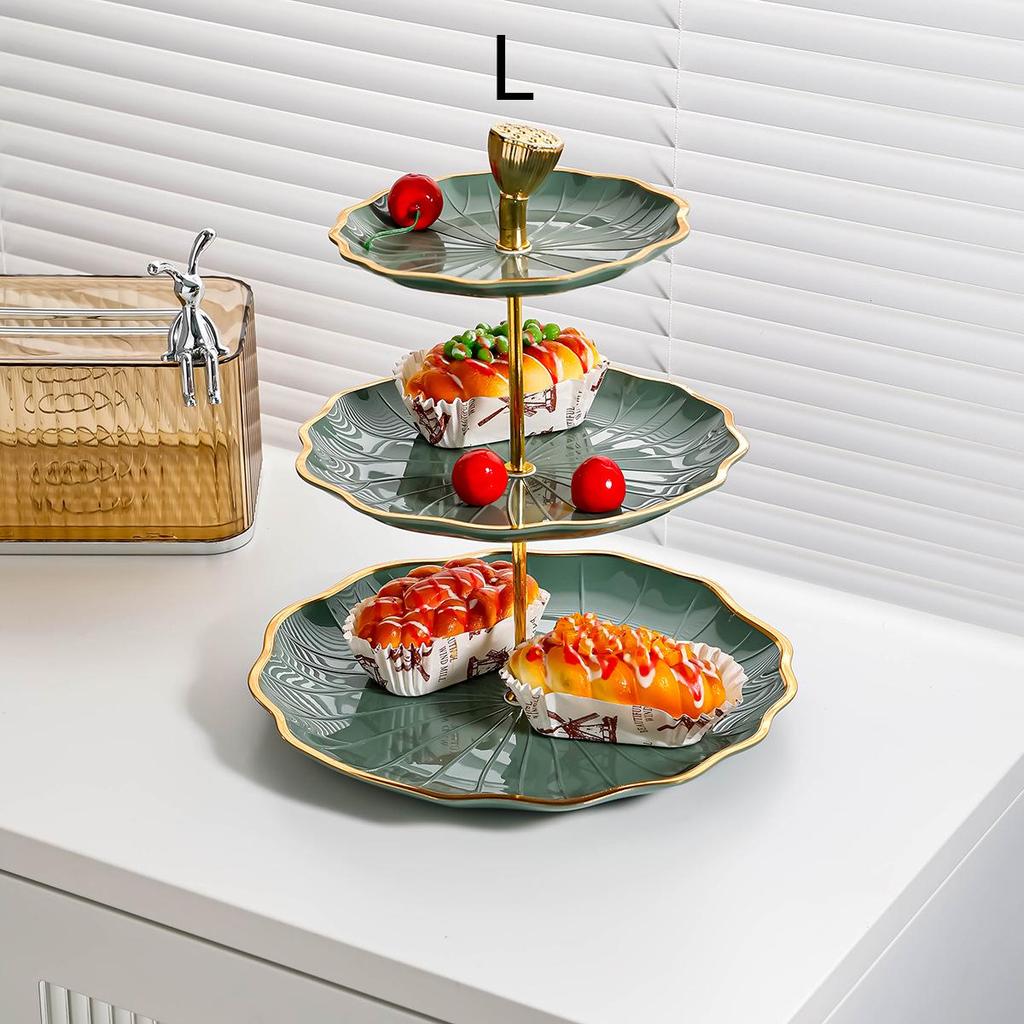 Double-Layer Skewer & Fruit Plate: Cake Stand and Pastry Tray for Afternoon Tea, Large & Small Sizes