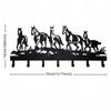 1Pcs 5 Horse Key Hook Hanger Wall Mounted Coat Rack Organizer for Entryway Office Living Room