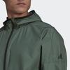 Adidas Neo Solid Color Zip Pocket Windbreaker Jacket Men Jackets Green GQ0579