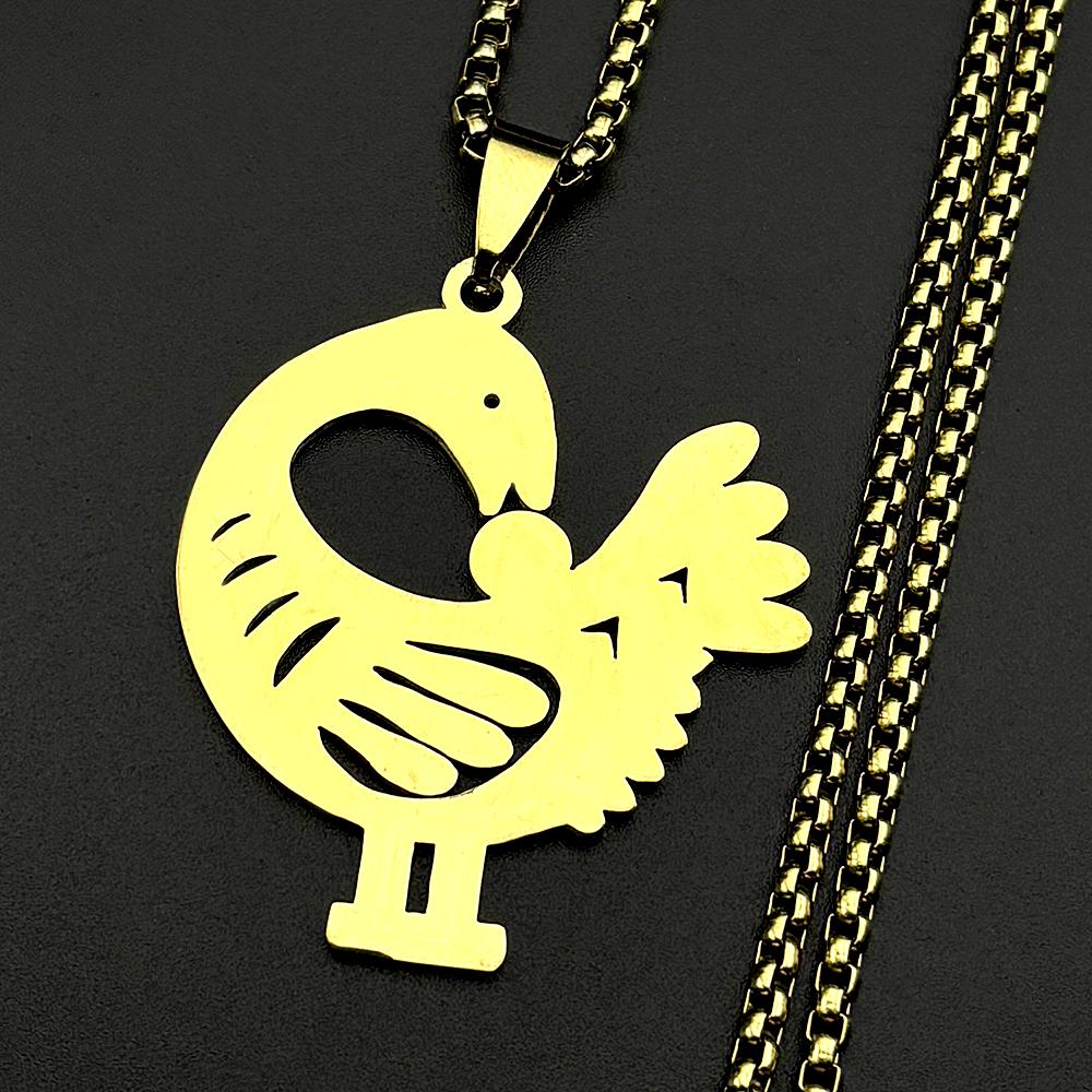 Sankofa Vogel Adinkra Symbol Anhänger Halskette Für Frauen Männer Edelstahl Afrikanisch Antik Stammesweisheit Nation Schmuck Geschenke