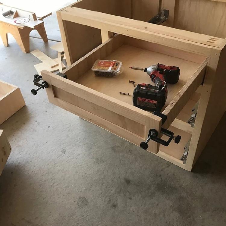 2Pcs Drawer Installation Clip Steel Universal Drawer Front Installation Clamps