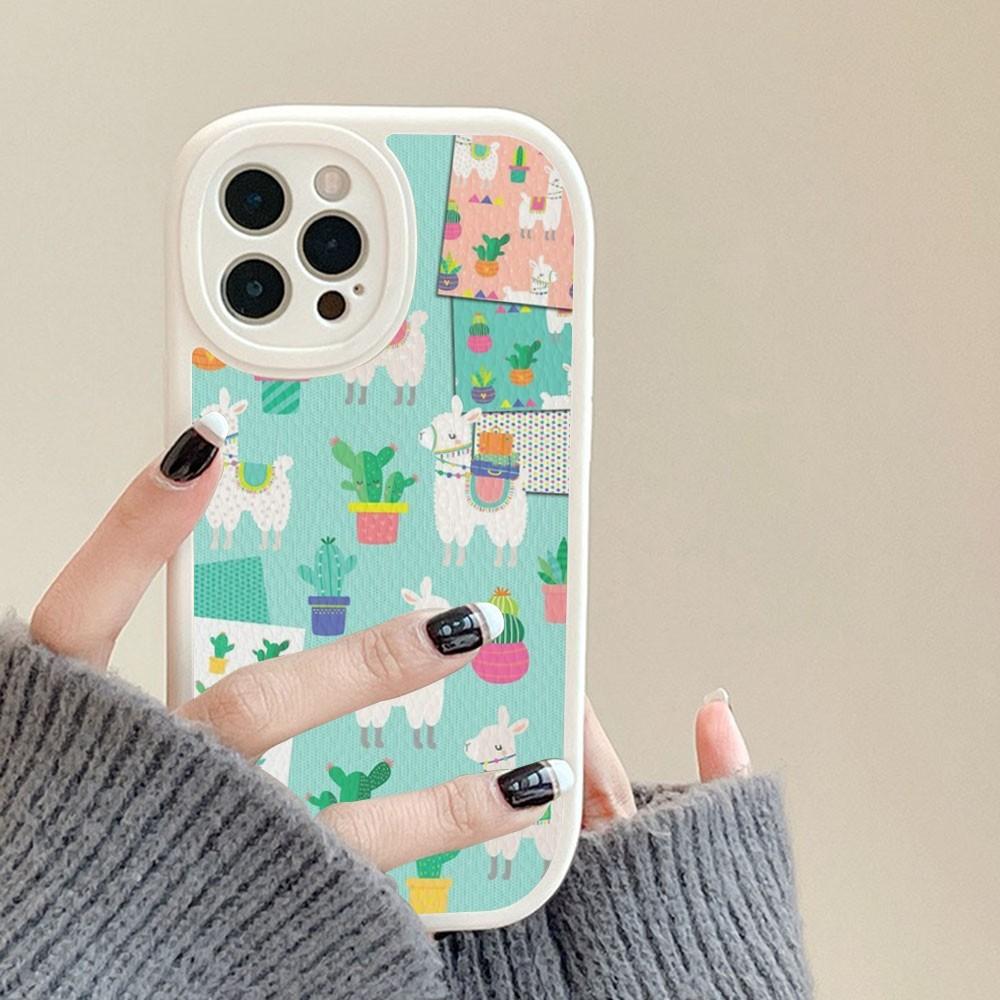 

Чехол для телефона с ламами, альпаками, из твердой кожи для IPhone 14 13 12 Mini 11 14 Pro Max Xs X Xr 7 8 Plus Fundas iphone 13-1