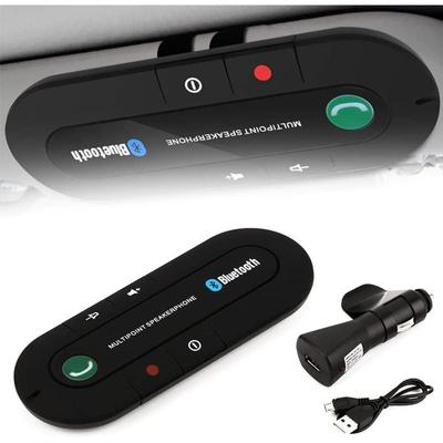 Kit hands-free Bluetooth pentru mașină cu control al volumului și ascultați muzică, kit hands-free cu baterie până la 16 ore compatibil cu iPhone, Samsun