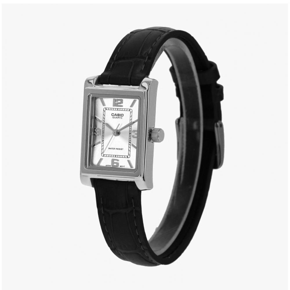 Casio Ltp 1234ll 7adf  Ltp 1234ll 7a  Analogowy Kwadratowy Sat Studencki Damski Skórzany Zegarek