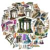 35-150pcs Ancient Greek Architecture Stickers Vintage Aesthetic Sticker Graffiti Diy Laptop Luggage Decals History Buffs Gift