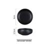 RuHan Nordic Ceramic Matte Black Small Round Seasoning Dish (Set of 2)