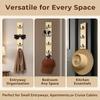 Wooden Vertical Key Rack with Hooks Wooden Key Storage Rack Space-saving Key Rack