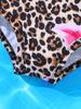 Girls One Piece Swimsuit Leopard Print Lily Flower Summer Swimwear Fashion Kids Bathing Suit Holiday Outfit