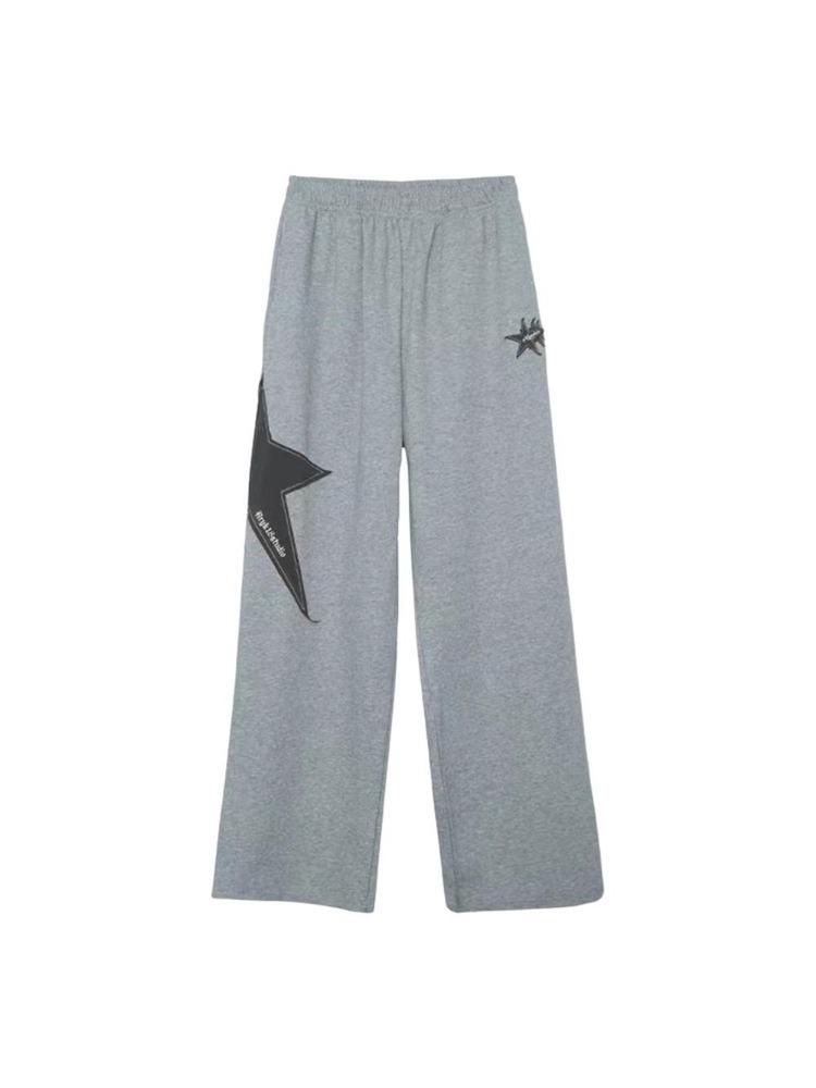 Y2K Streetwear Star Jogging Joggebukser Kvinner Harajuku Retro Vintage Patchwork Sportsbukser Oversized Hip Hop Wide Joggers