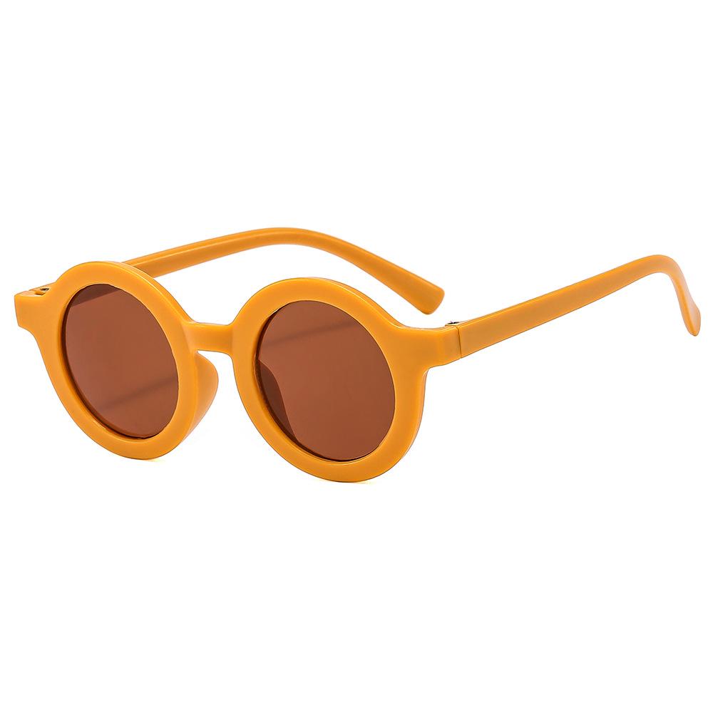 Children's Retro Round Sunglasses with Frosted Frame
