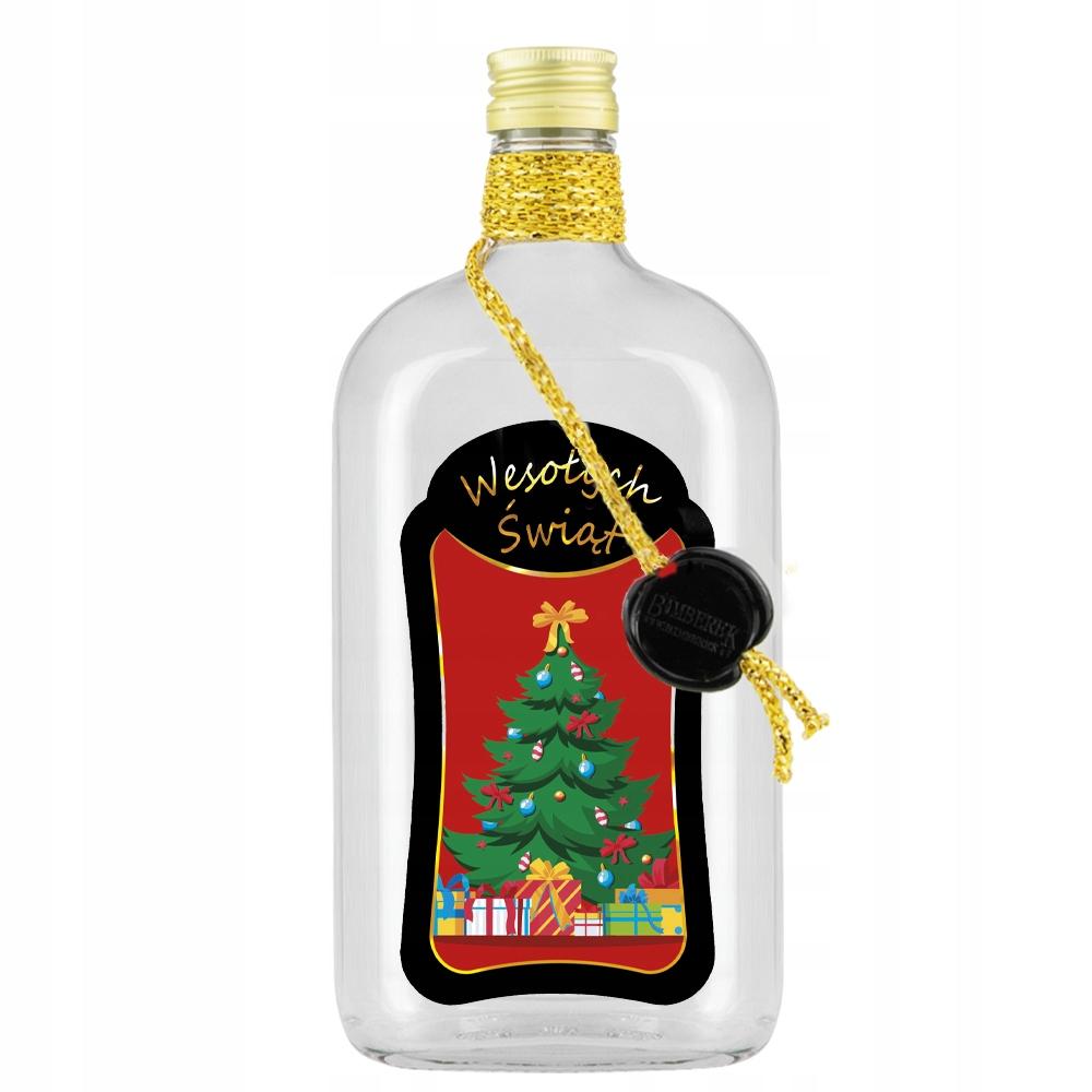 CHRISTMAS CLASSIC 500ml PREMIUM DECORATED Glass Bottle for Liqueurs