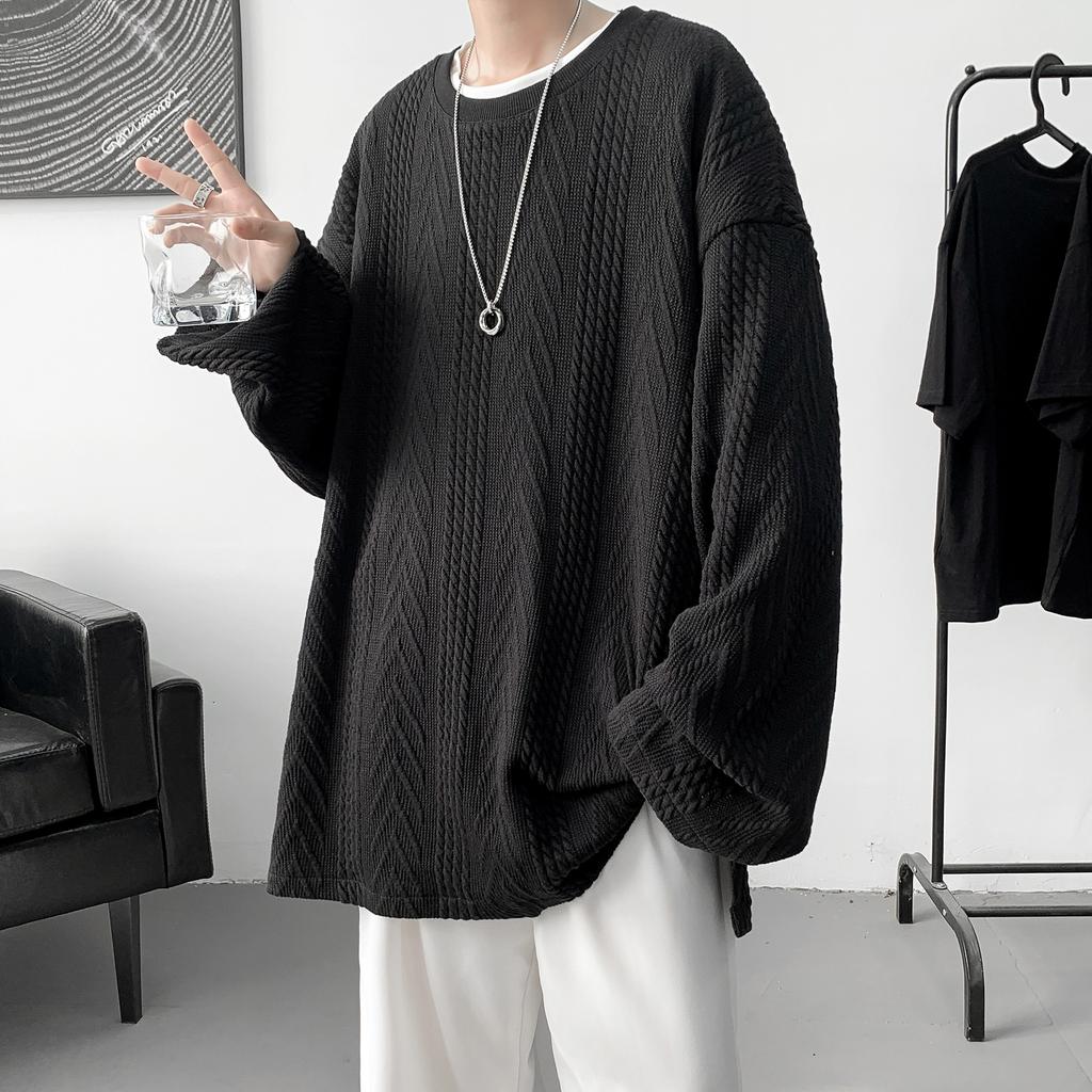 Sweater Men Oversize Knit Pull Homme O-neck Male Knitted Sweater Men Jumper Harajuku Casual Streetwear Korean Men Sweaters