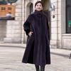 Plus Size Long Faux Fur Winter Coat with Stand Collar - Elegant and Warm