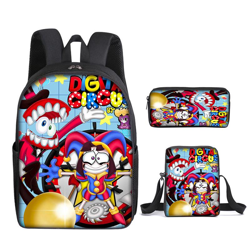 Cartoon Anime Surprise Circus Backpack Student Lightweight Large Capacity Backpack Waterproof