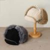 Ear Protection Winter Pilot Hat Beanie Warm Ski Hat Simple Lamb Wool Earflap Cap  Biking