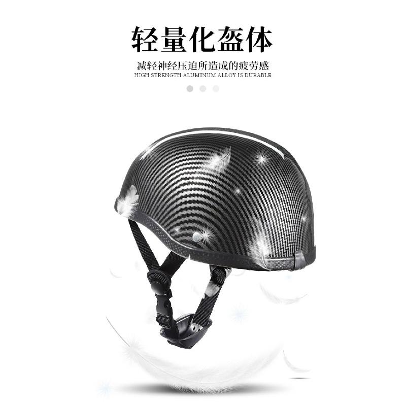 Lightweight Retro Open Face Motorcycle Helmet Breathable Summer Four Season Scooter Bike Half Helmet For Men Women