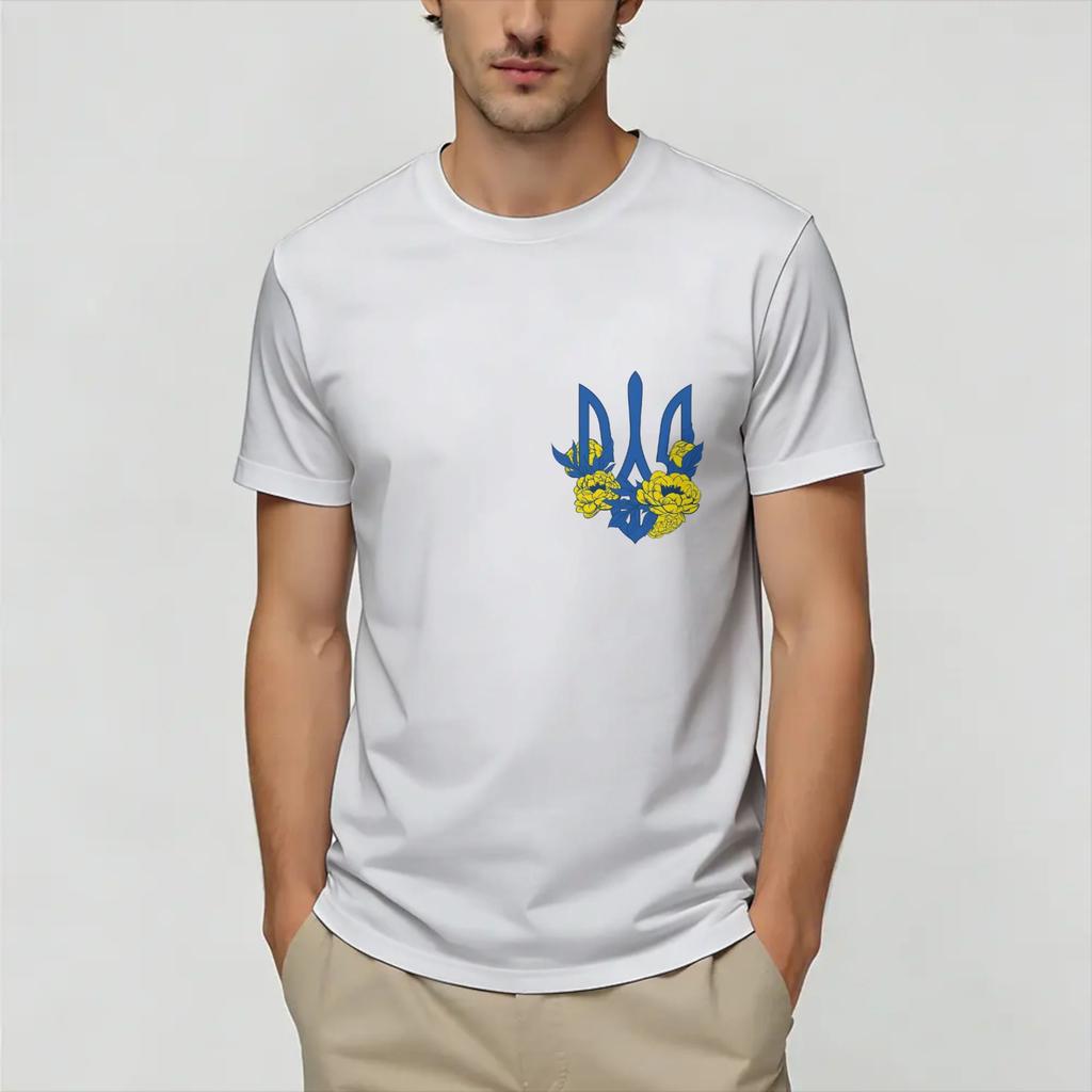 Ukraine Ukrainian Flag Cotton TShirt For Unisexs Summer Y2K Basic T Shirts O Neck Harajuku Tee Shirt Oversize Wholesale Clothes