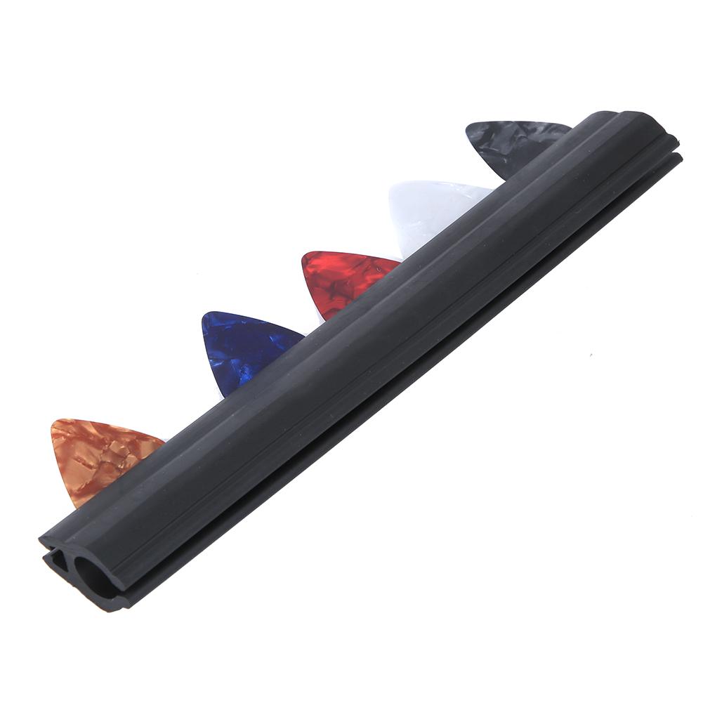 Guitar Picks Holder Clamp Clip Black Rubber 5Pcs Pickup Musical Instrument Accessories