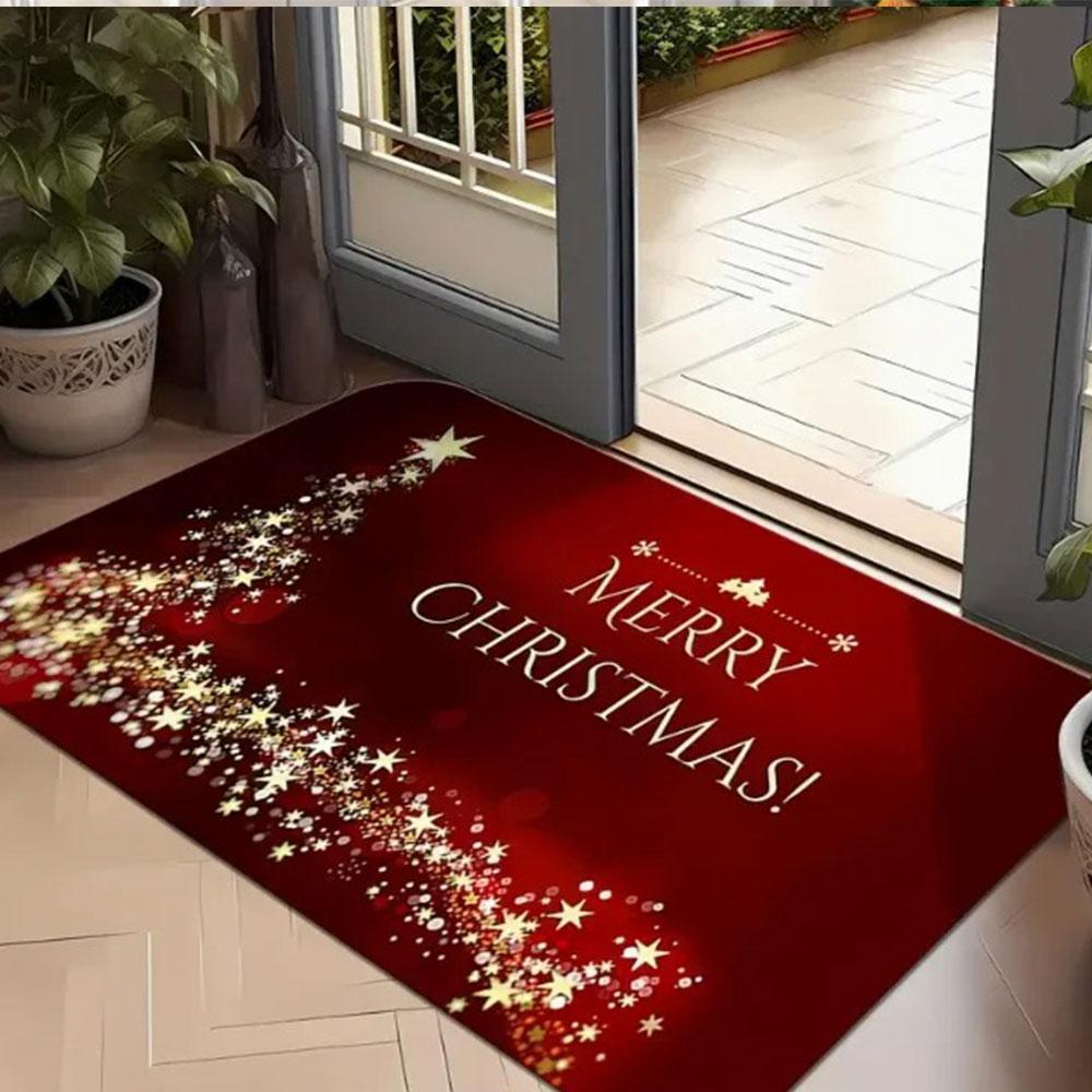 

c Christmas Dwarf Welcome Door Mat Gingerbread Man Christmas Gift Mat That Perfect for Home and Christmas Decoration Doorway 40cmx60cm