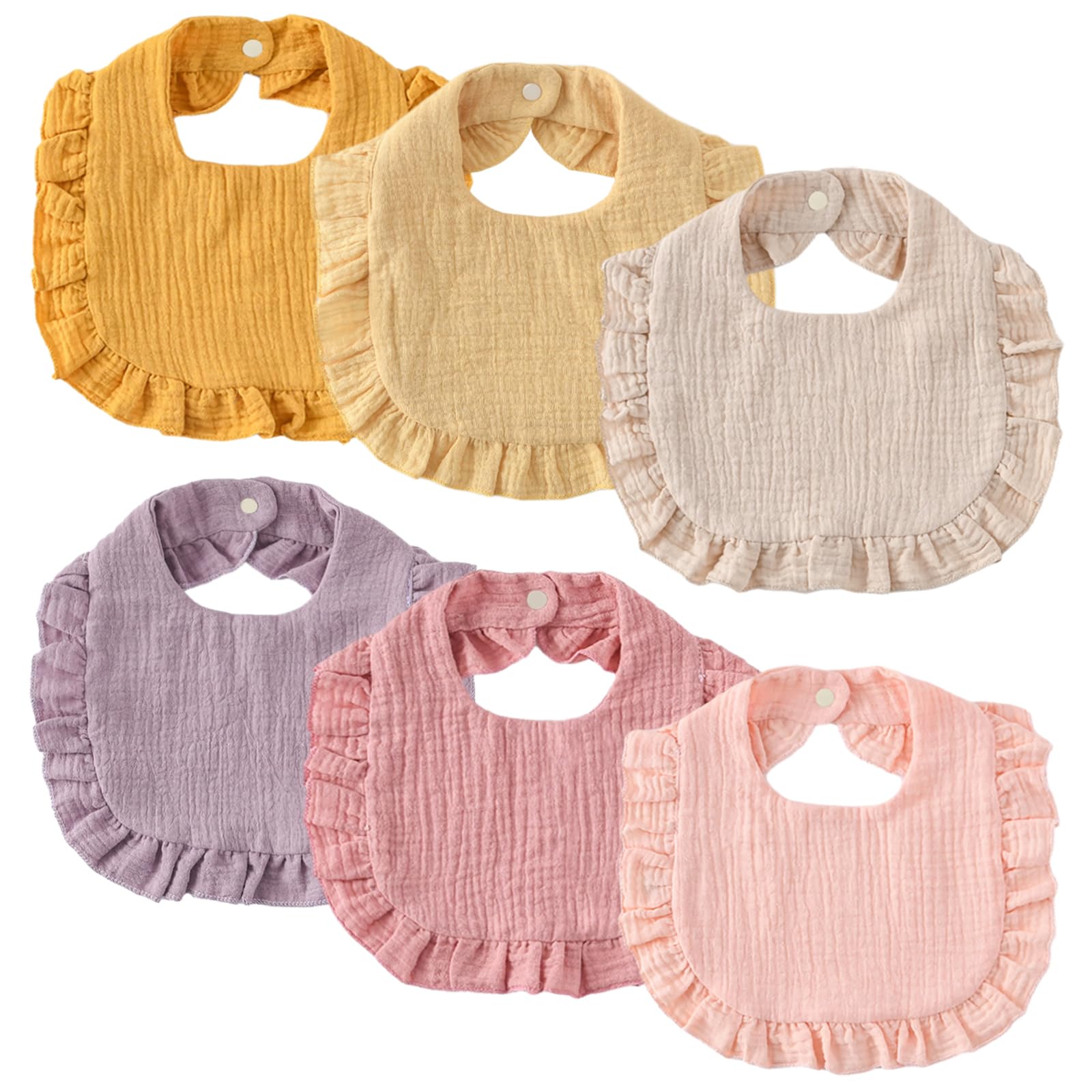 

Детские слюнявчики для набора марлевых с рюшами для кормления ребенка Детский подарок на детский праздник [GoUseGo] Для девочек, 6, 4-слойная ткань, Слюнявчики, Большие, Слюнявчики, Стильные, Для новорожденных, Слюнявчики,