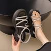 High-end sandals women's summer new fashion design niche versatile not tired sandals